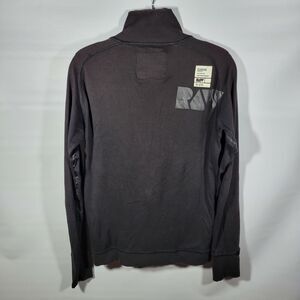 G STAR RAW DENIM 3301 BLACK FULL ZIP TRACK JACKET SIZE LARGE